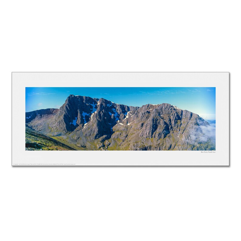 Ben Nevis North Face Scottish Highlands Framed or Unframed Panoramic Fine Art Print Unframed 36 x 16"