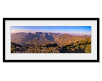 The Glyders - Ogwen Valley - Snowdonia - Framed or Unframed Panoramic Fine Art Print