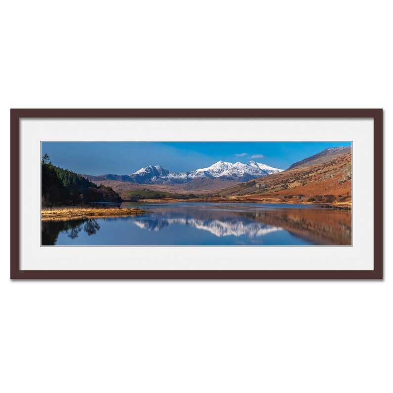 Snowdon Horseshoe Snowdonia Framed or Unframed Panoramic Fine Art Print image 2