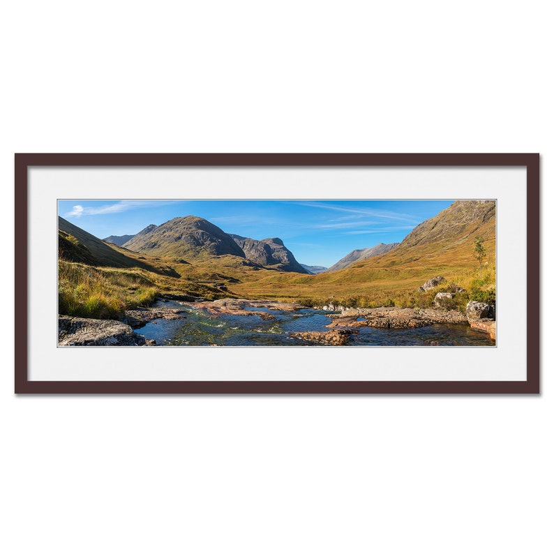 The Three Sisters of Glencoe Scottish Highlands Framed or Unframed Panoramic Fine Art Print image 2