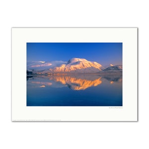 Ben Nevis Winter Sunset Scottish Highlands Framed or Unframed Fine Art Print Unframed 24 x 16"