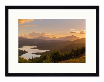 Loch Garry Summer Sunset - Scottish Highlands - Framed or Unframed Fine Art Print