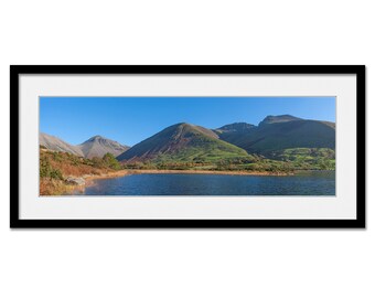 The Scafell Pikes and Great Gable - The Lake District - Framed or Unframed Panoramic Fine Art Print