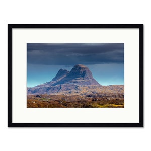 Suilven Lochinver Assynt Scottish Highlands Framed or Unframed Fine Art Print Ebony Frame 24 x 18"