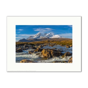 Snow On The Cuillins of Skye Scottish Highlands Framed or Unframed Fine Art Print Unframed 24 x 16"