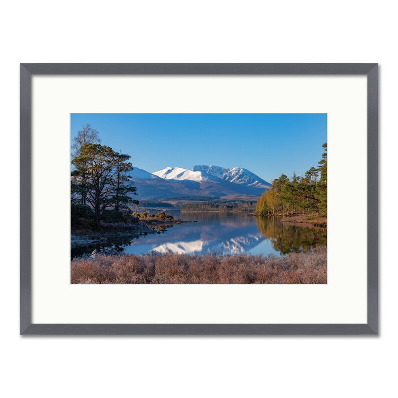 Ben Nevis and Loch Lochy Scottish Highlands Framed or Unframed Fine Art Print Slate Frame 24 x 18"