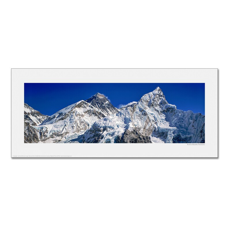 Everest Khumbu Panorama Nepal Himalaya Framed or Unframed Panoramic Fine Art Print image 4