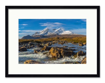 Snow On The Cuillins of Skye - Scottish Highlands - Framed or Unframed Fine Art Print