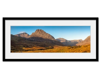 Tryfan in Autumn- Ogwen Valley - Snowdonia - Framed or Unframed Panoramic Fine Art Print