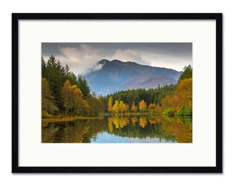 Glencoe Lochan Autumn Reflections - Scottish Highlands - Framed or Unframed Fine Art Print