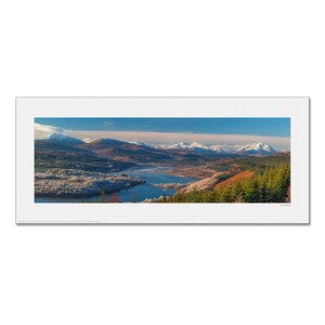 Loch Garry and the Mountains of Knoydart Scottish Highlands Framed or Unframed Panoramic Fine Art Print Unframed 36 x 16"