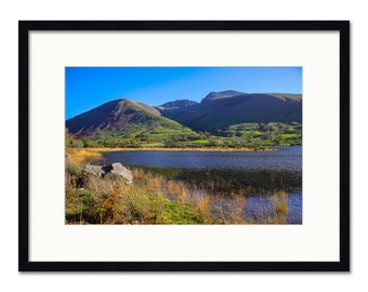 The Scafell Pikes from Wastwater - The Lake District - Framed or Unframed Fine Art Print