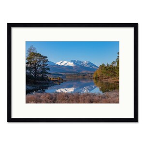 Ben Nevis and Loch Lochy Scottish Highlands Framed or Unframed Fine Art Print Ebony Frame 24 x 18"