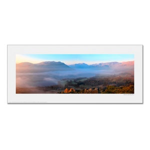 Ullswater in Morning Light The Lake District Framed or Unframed Panoramic Fine Art Print Unframed 36 x 16"