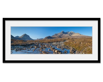 The Cuillins from Sligachan -  Isle of Skye, The Scottish Highlands. - Scottish Highlands - Framed or Unframed Panoramic Fine Art Print