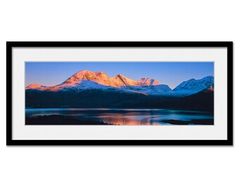 Beinn Alligin Sunrise - Glen Torridon - Scottish Highlands - Framed or Unframed Panoramic Fine Art Print