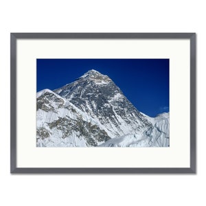 Everest South West Face Khumbu Himalaya Nepal Framed or Unframed Fine Art Print Slate Frame 24 x 18"