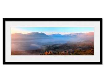 Ullswater in Morning Light  - The Lake District - Framed or Unframed Panoramic Fine Art Print