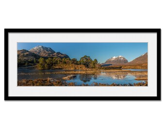 Liathach and Loch Clair - Glen Torridon - Scottish Highlands - Framed or Unframed Panoramic Fine Art Print