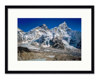 Everest Lhotse and Nuptse - Kala Pattar - Khumbu Himalaya - Nepal - Framed or Unframed Fine Art Print