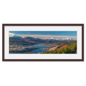 Loch Garry and the Mountains of Knoydart Scottish Highlands Framed or Unframed Panoramic Fine Art Print image 2