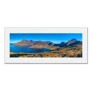 Loch Scavaig and The Cuillins Isle of Skye, The Scottish Highlands. Scottish Highlands Framed or Unframed Panoramic Fine Art Print Unframed 36 x 16"