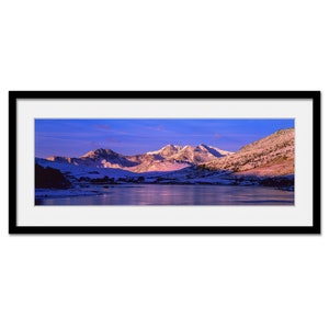 Sunrise Over The Snowdon Horseshoe Snowdonia Framed or Unframed Panoramic Fine Art Print image 1