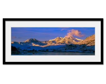 Clouds Over The Snowdon Horseshoe - Snowdonia - Framed or Unframed Panoramic Fine Art Print