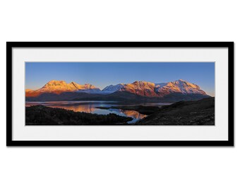 Loch Torridon Sunrise - Glen Torridon - Scottish Highlands - Framed or Unframed Panoramic Fine Art Print