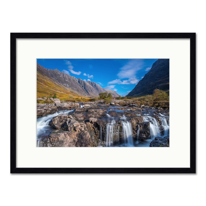 Aonach Eagach Ridge Glencoe Scottish Highlands Framed or Unframed Fine Art Print Ebony Frame 24 x 18"