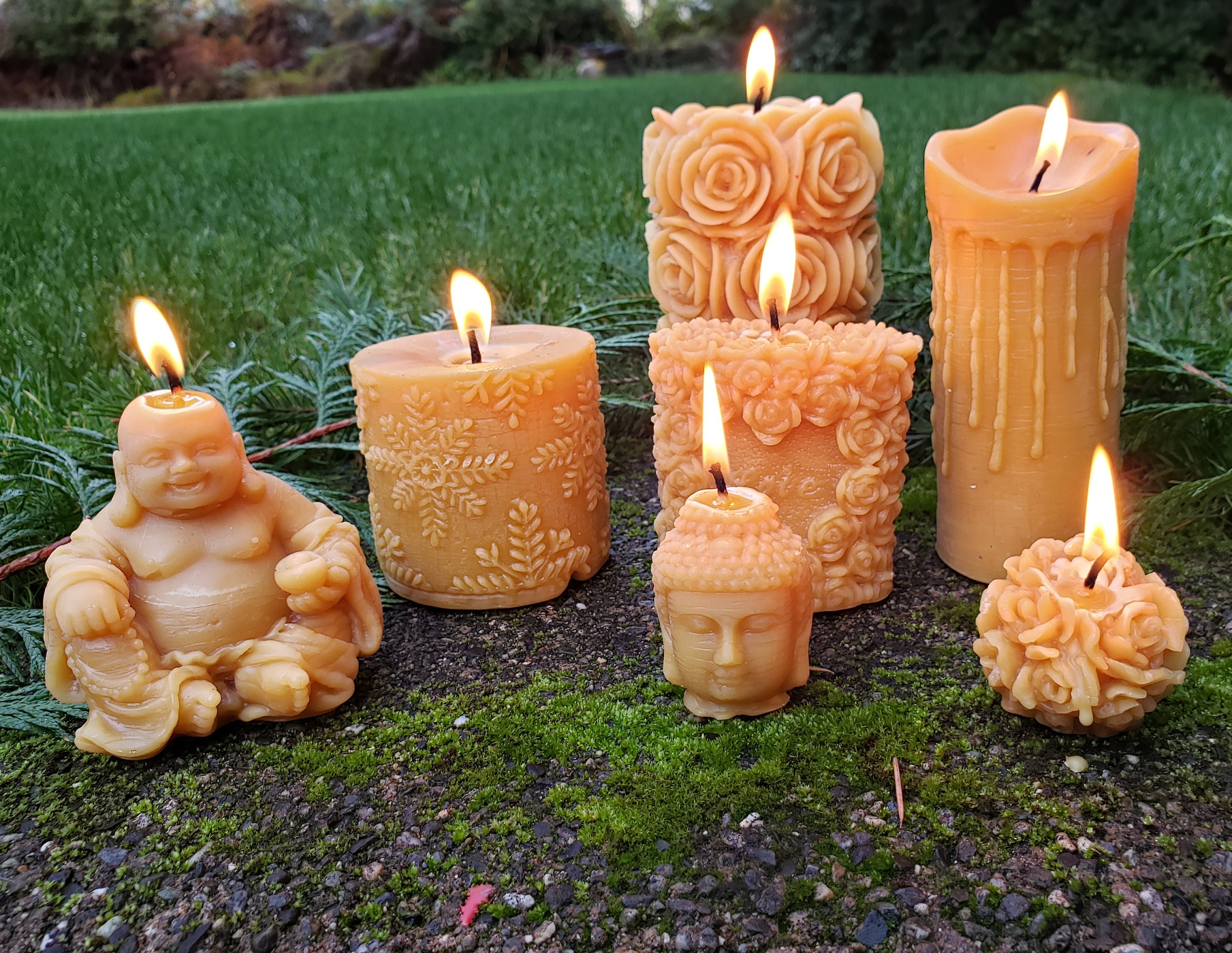 Beeswax Virgin Mary candle for prayer alter or communion Etsy
