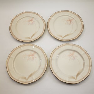 Lot of 4 Vintage Noritake Imperial Blossom Bread Plate - 7 inch diameter - this is the Ivory China Series 7294 Noritake Japan - RARE