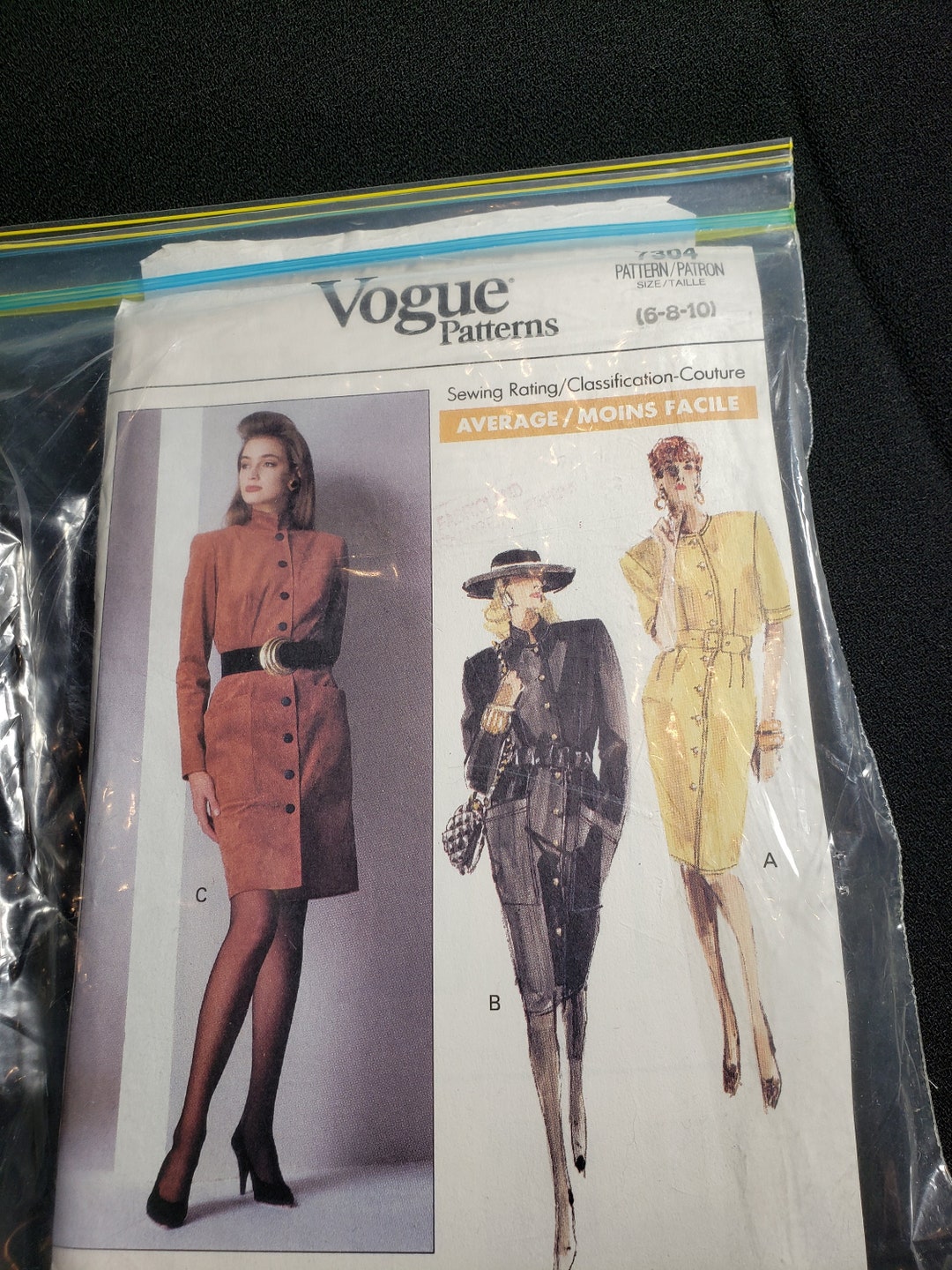 Vogue 7304 Sewing Pattern for Misses' Dress, Above Mid Knee/mid Knee ...