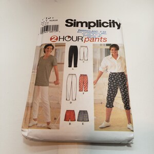 Simplicity 7131, sewing pattern, 2 hour pants, Plus size 18-20-22 UNCUT FF