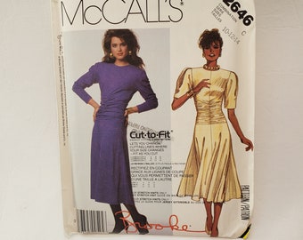 McCall's 2646 sewing pattern cut to fit brooke  dress, shirred midriff, UNCUT FF 10-14