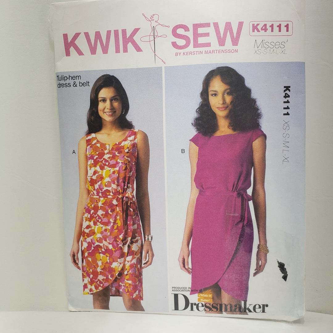 Kwik Sew 4111, Dressmaker Sewing Pattern, Wrap Style Skirt, Sleeveless ...