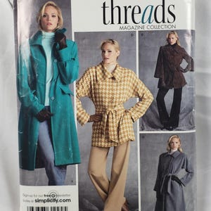 Modèle de couture Simplicity 3562 pour vestes et manteaux, type détective ou tenue de bureau, plus la taille 14-22 non coupée FF OOP