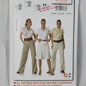 Burda 7936, top UNCUT pattern sizes 10-22 plus