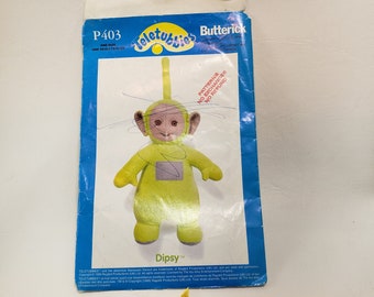 Butterick P403 Teletubbies, Dipsy Schnittmuster, UNCUT FF Sammlerstück mit Transfers
