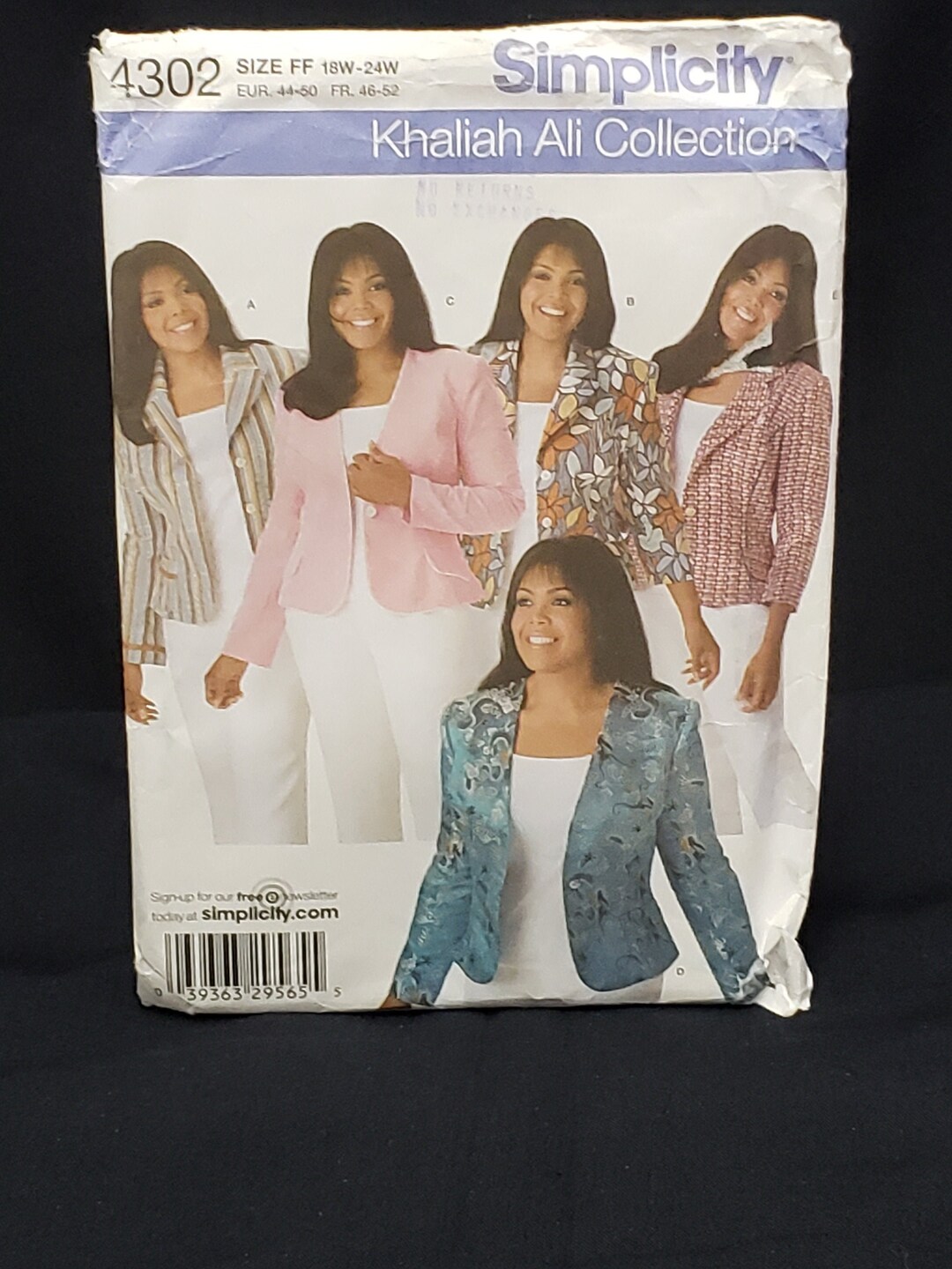 Amazon.com: Simplicity 4302 Ladies Jacket Sewing Khaliah Ali