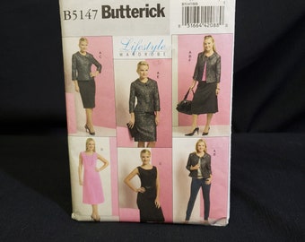 Cartamodello Butterick B6881A5 - Abbigliamento Sportivo Donna Taglie 6-14 (A5) - Tuta Elastica Con Tasche E Varianti Maniche