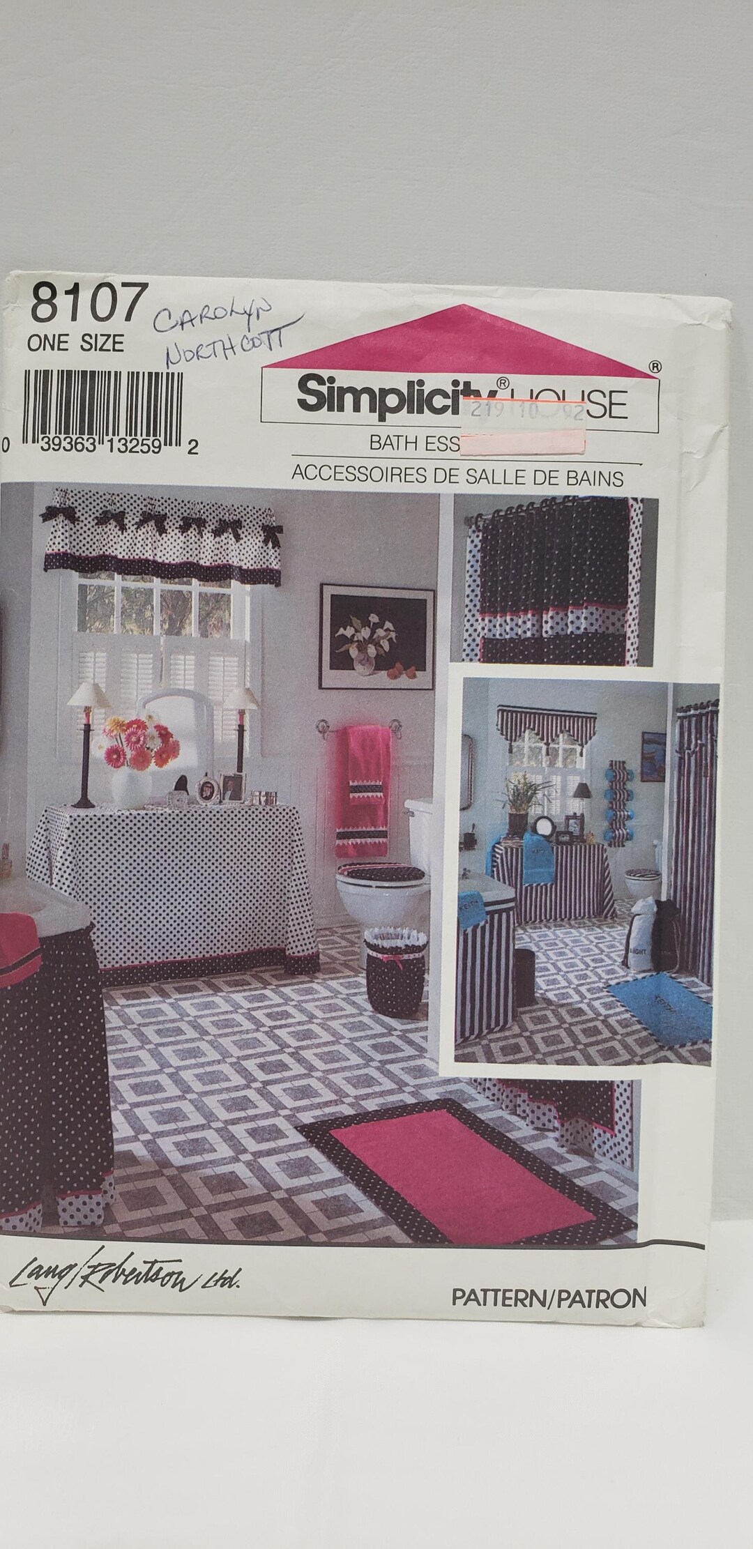 Uncut Simplicity 8107 Sewing Pattern Bath Essentials Pattern 8107 FF - Etsy