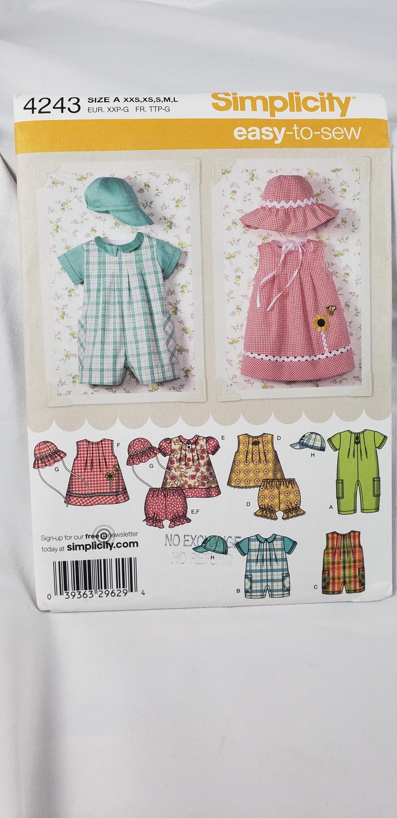 Simplicity 4243 Simplicity 4243 Sewing Pattern Toddler Romper Pattern Toddler Dress ...