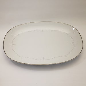Noritake Whitebrook Serving Platter 13.5 x 9.25 x 1.5 inches