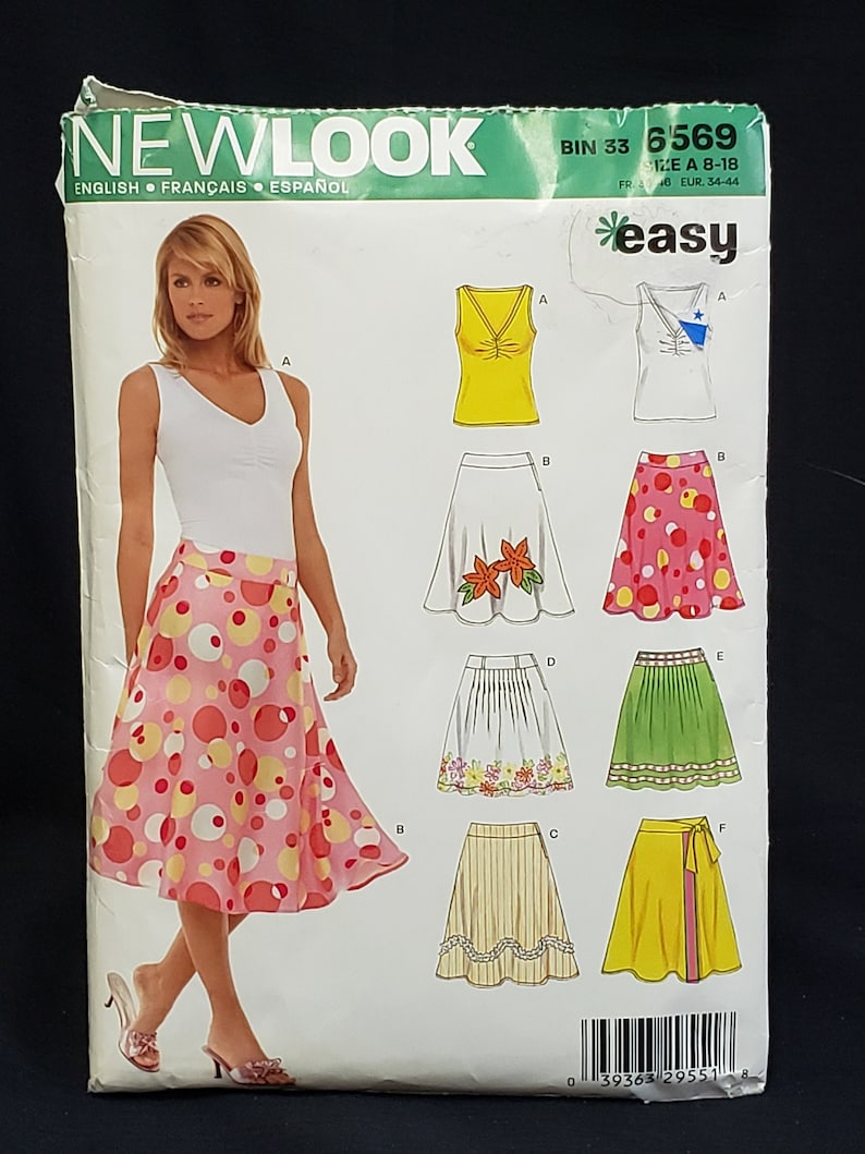 New Look 6569 Sewing Pattern for Easy Skirt Boho Vintage 5 - Etsy