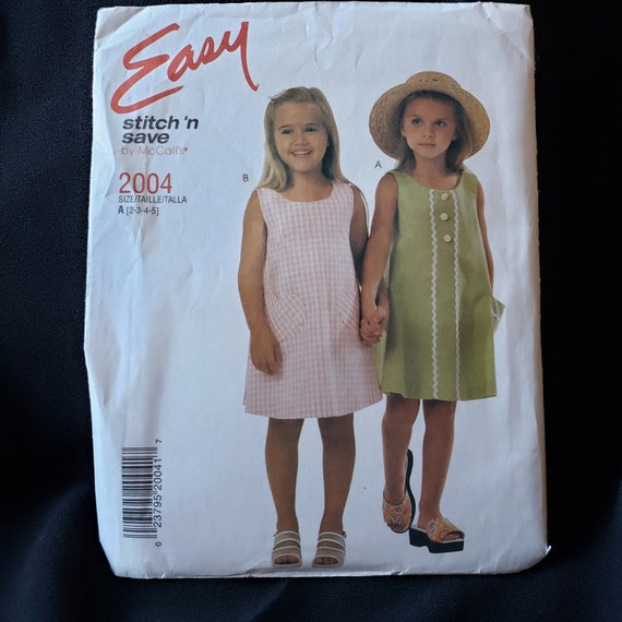 Stitch'n Save 2004 naaipatroon voor kleine meisjes zomerjurk