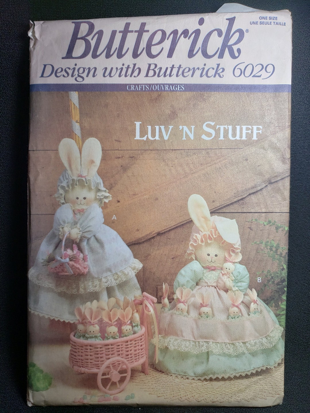 Butterick 6029 Craft Sewing Pattern for Bunny Hide-away for 15 Inch ...