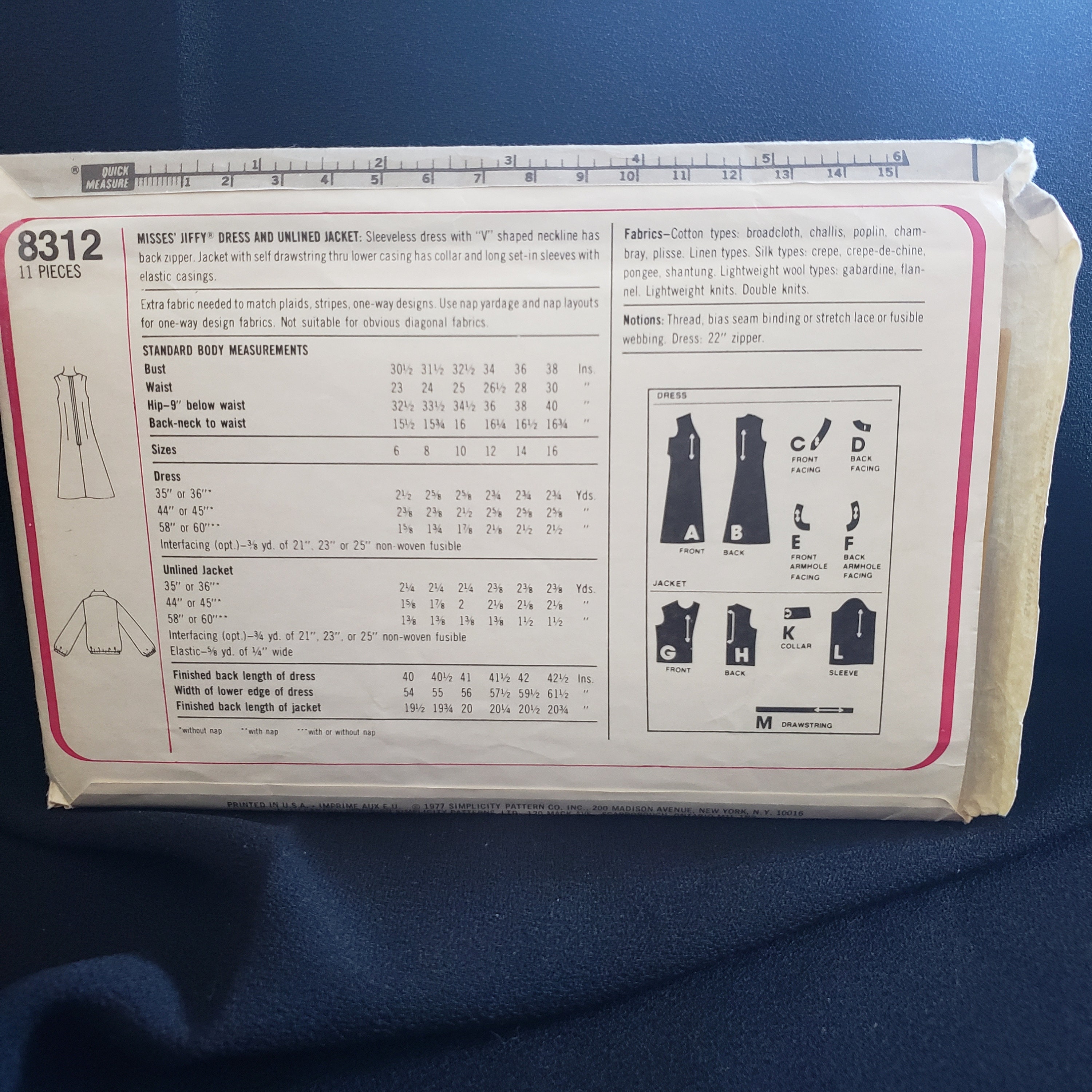 Simplicity 8312 Sewing Pattern for Vintage 70s V Neck - Etsy