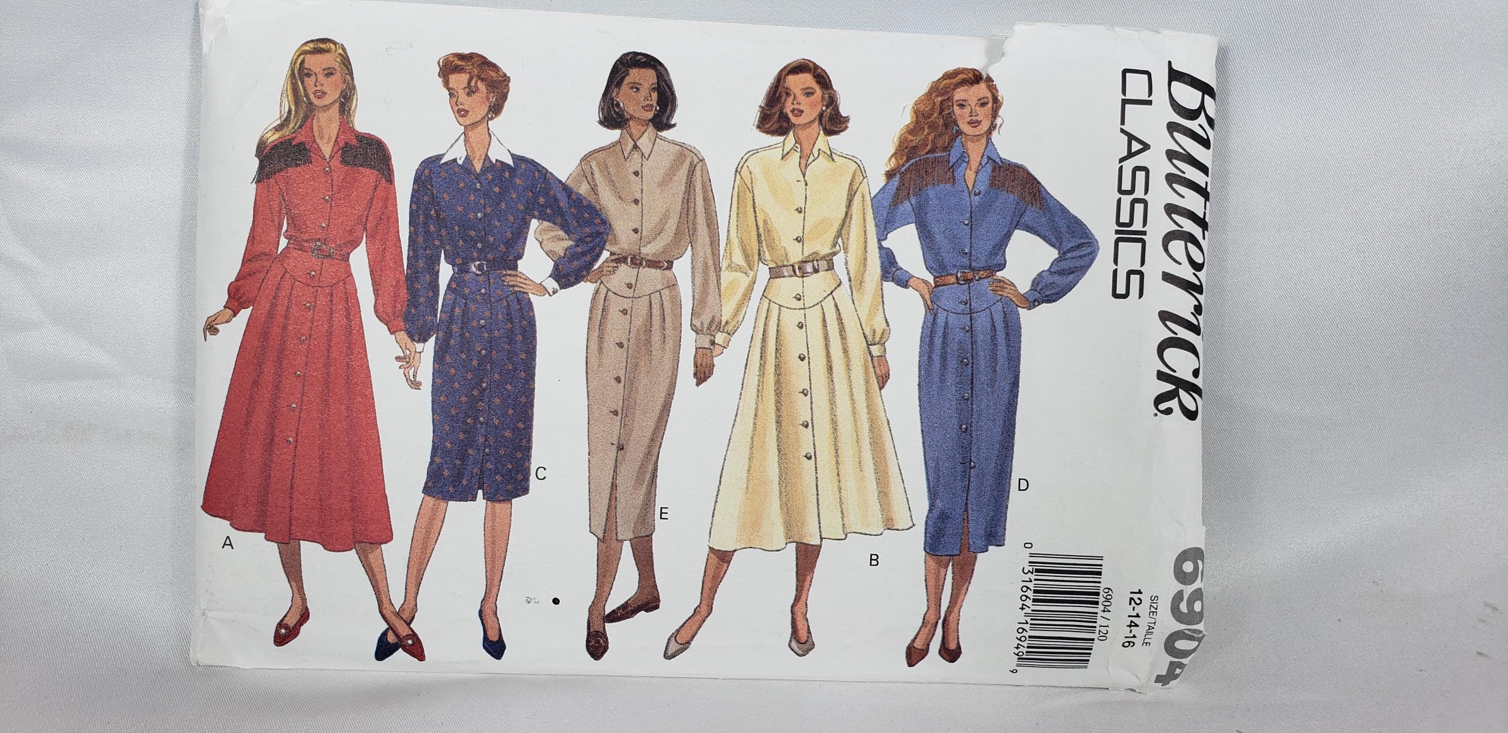 Butterick 6904, Uncut Dress Pattern Sizes 12-16 - Etsy