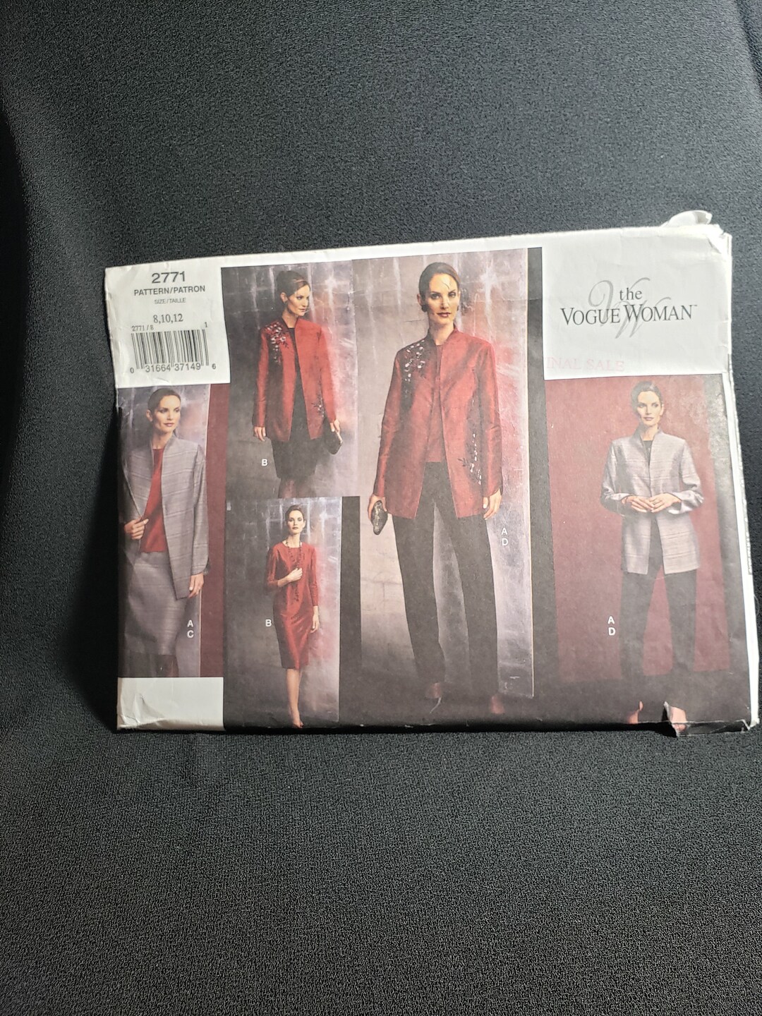 Vogue 2771 Sewing Pattern, Vogue Woman Coordinates -longer Jacket ...